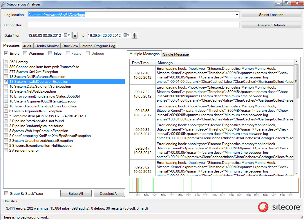 Daily Tip: Great tool the Sitecore Log Analyzer