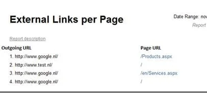Step 3: Create the outgoing link report
