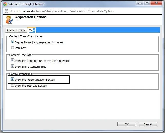 DailyTip: Enable Personalization section in Sitecore 6.5
