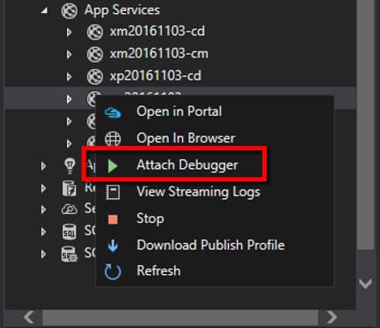Sitecore Azure debugging