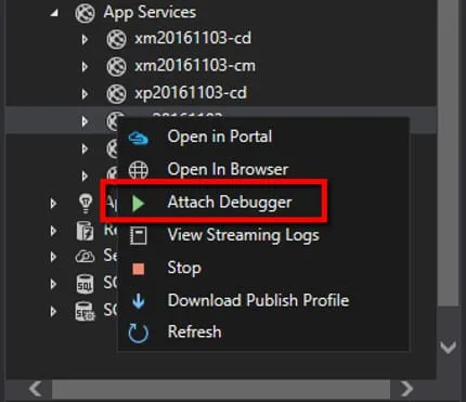 Sitecore Azure debugging
