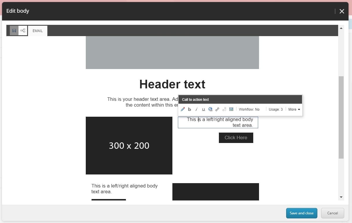 Simple block layout makes HTML easier to build email templates