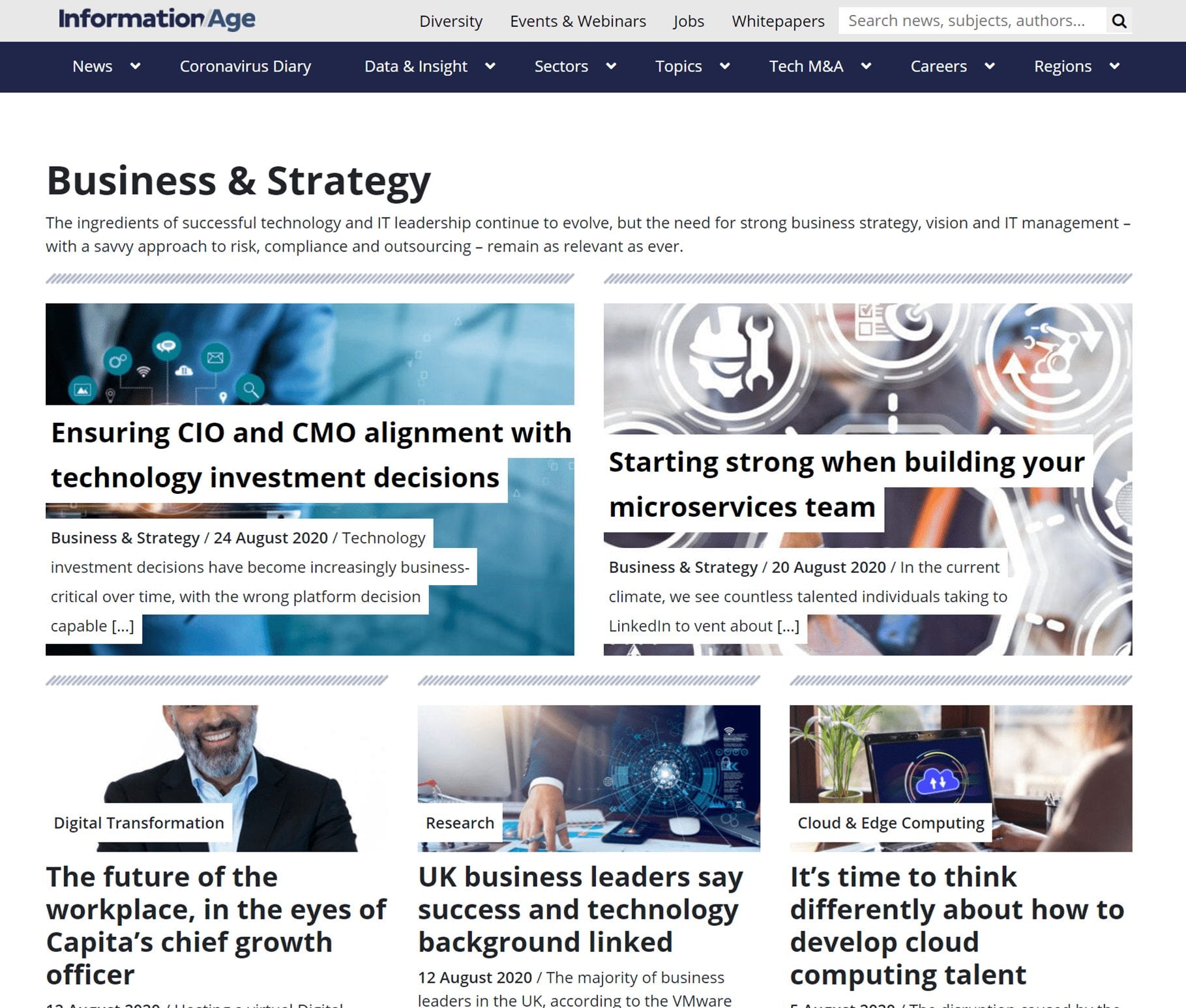 This week my article on CIO and CMO alignment for technology investments got featured on Information Age. In this article,…