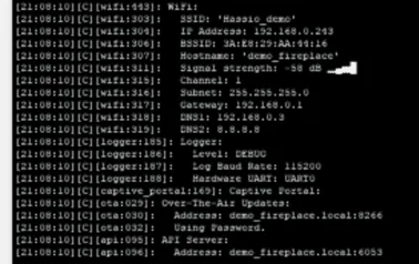 The ESP will be ready after it states that it’s ready for Over-The-Air Updates and that the API server is ready.