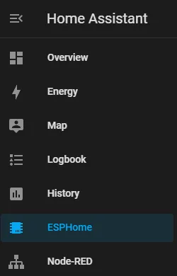 Install the HomeAssistant Addon if you don't see the ESPhome menu item