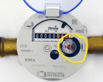 4. Place the proximity sensor on your water meter