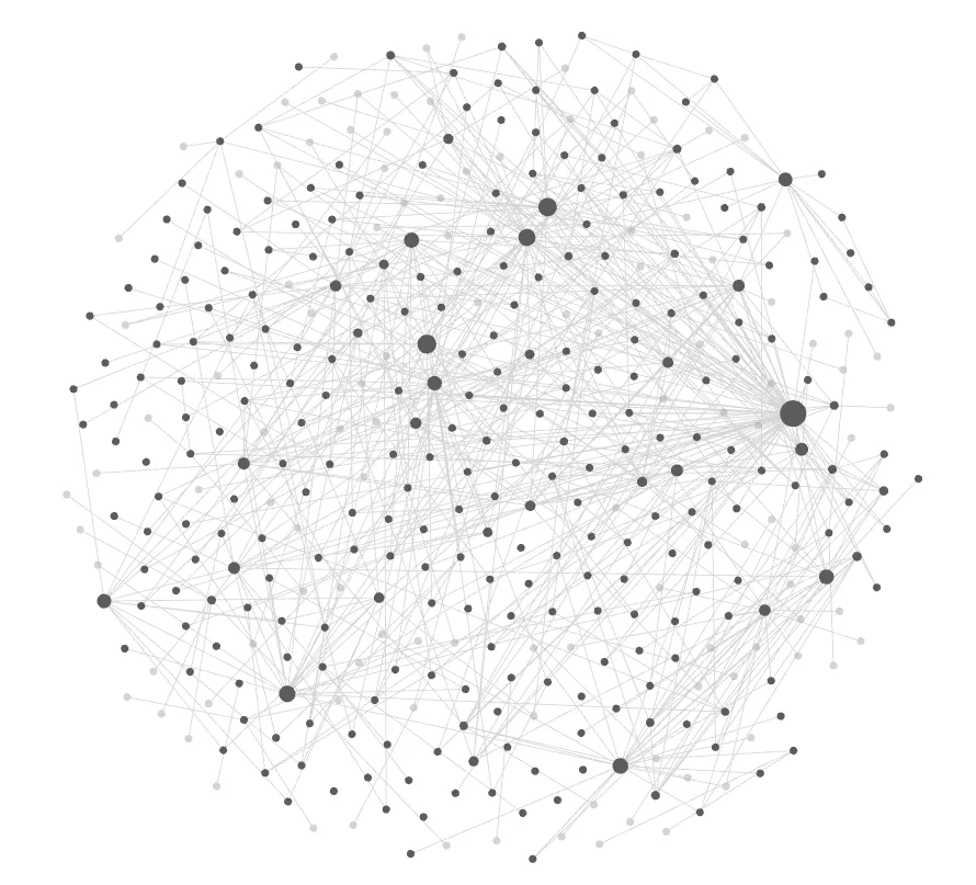 The vault's knowledge graph in Obsidian: 245 notes, 763 connections. Larger nodes are MOCs — the hubs everything connects back to.