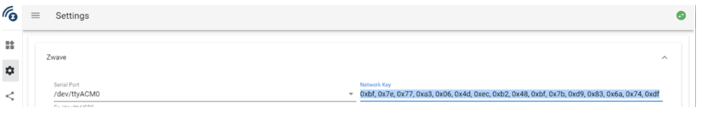 Zwave2Mqtt Network Key