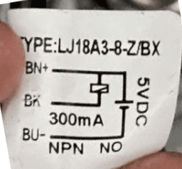 internal wiring of LJ18A3 proximity sensor